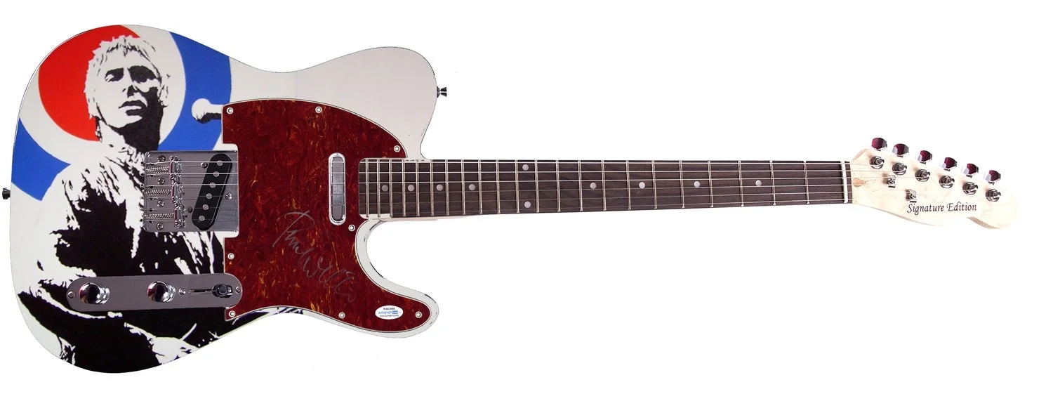 Paul Weller Signed Autographed 1/1 Custom Photo Graphics Guitar ACOA, изображение 2