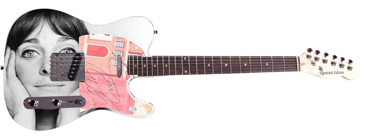 Judy Collins Signed Autographed 1/1 Custom Photo Graphics Guitar ACOA, изображение 2