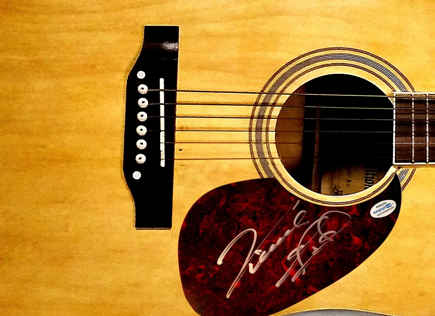 Vince Gill Signed Autographed Acoustic Guitar ACOA, изображение 2