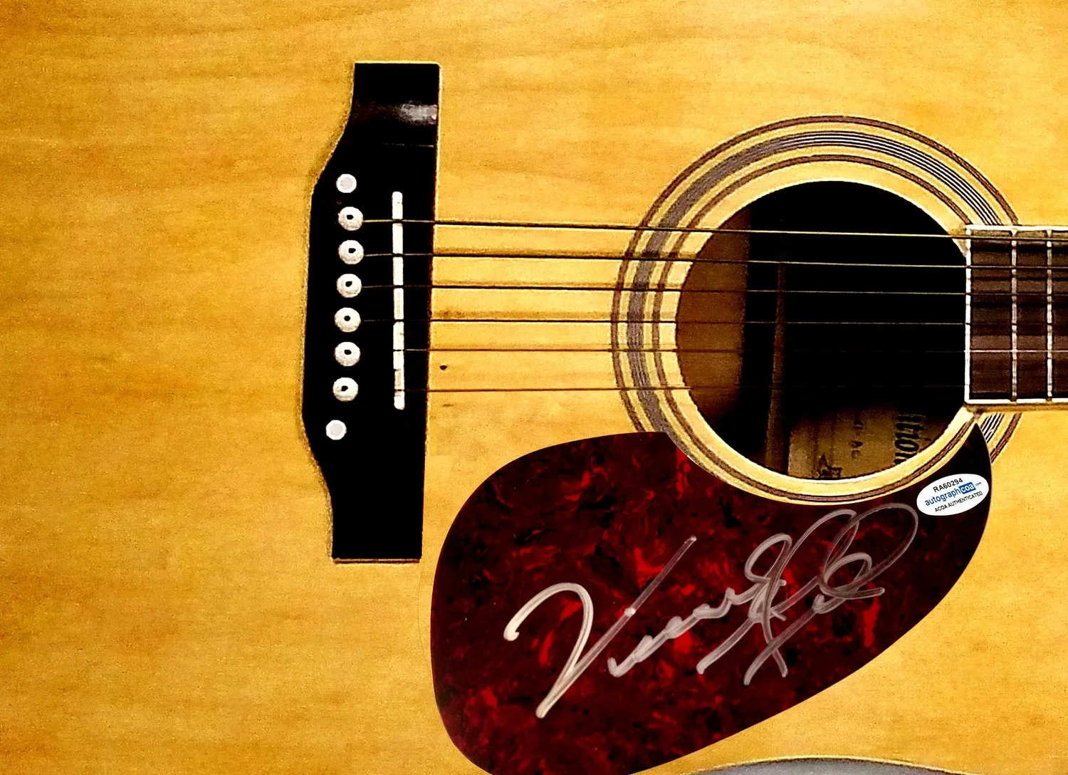 Vince Gill Signed Autographed Acoustic Guitar ACOA, image 2