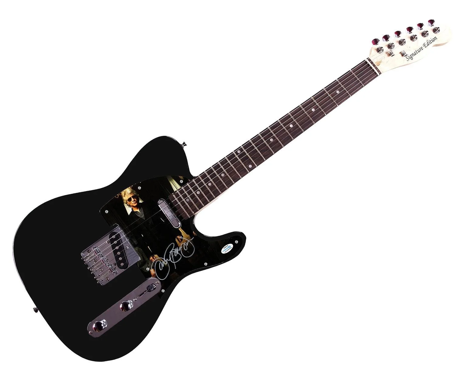 Jon Bon Jovi Signed Autographed Custom Graphics Photo Guitar ACOA, изображение 3