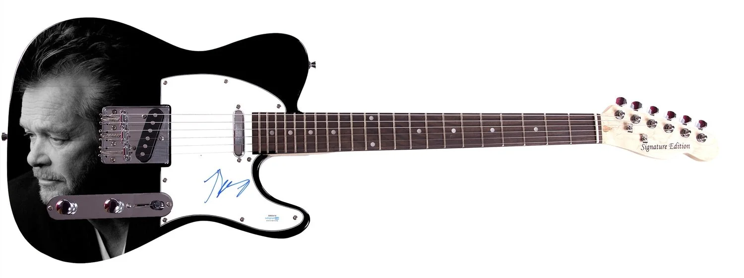 John Cougar Mellencamp Signed 1/1 Custom Graphics Guitar ACOA, image 2