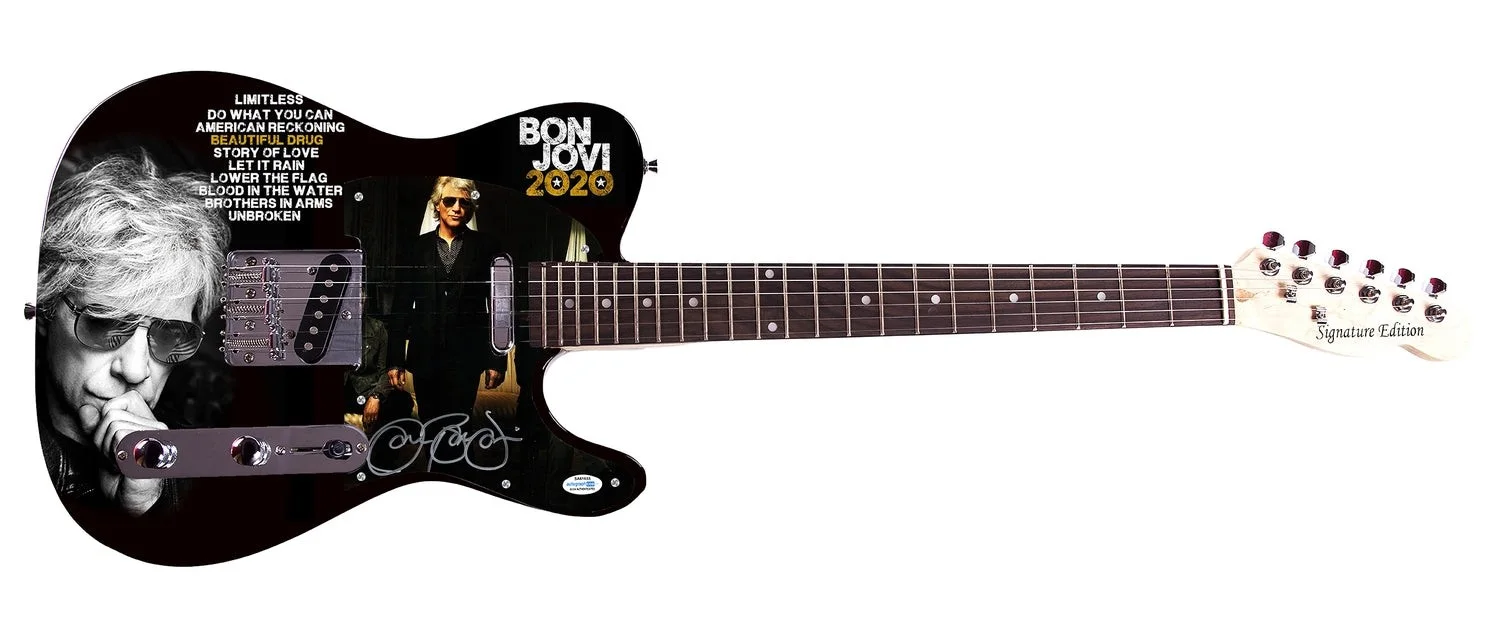 Jon Bon Jovi Autographed 2020 Album Cover Lp Cd Graphics Photo Guitar ACOA, изображение 2