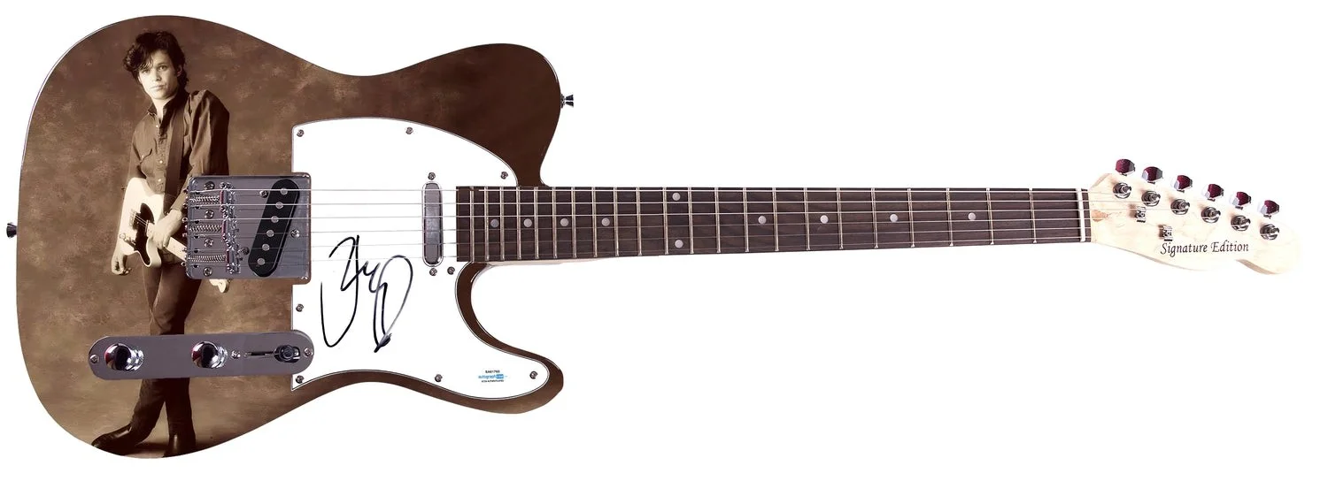 John Cougar Mellencamp Signed Custom 1/1 Graphics Photo Guitar ACOA, изображение 2