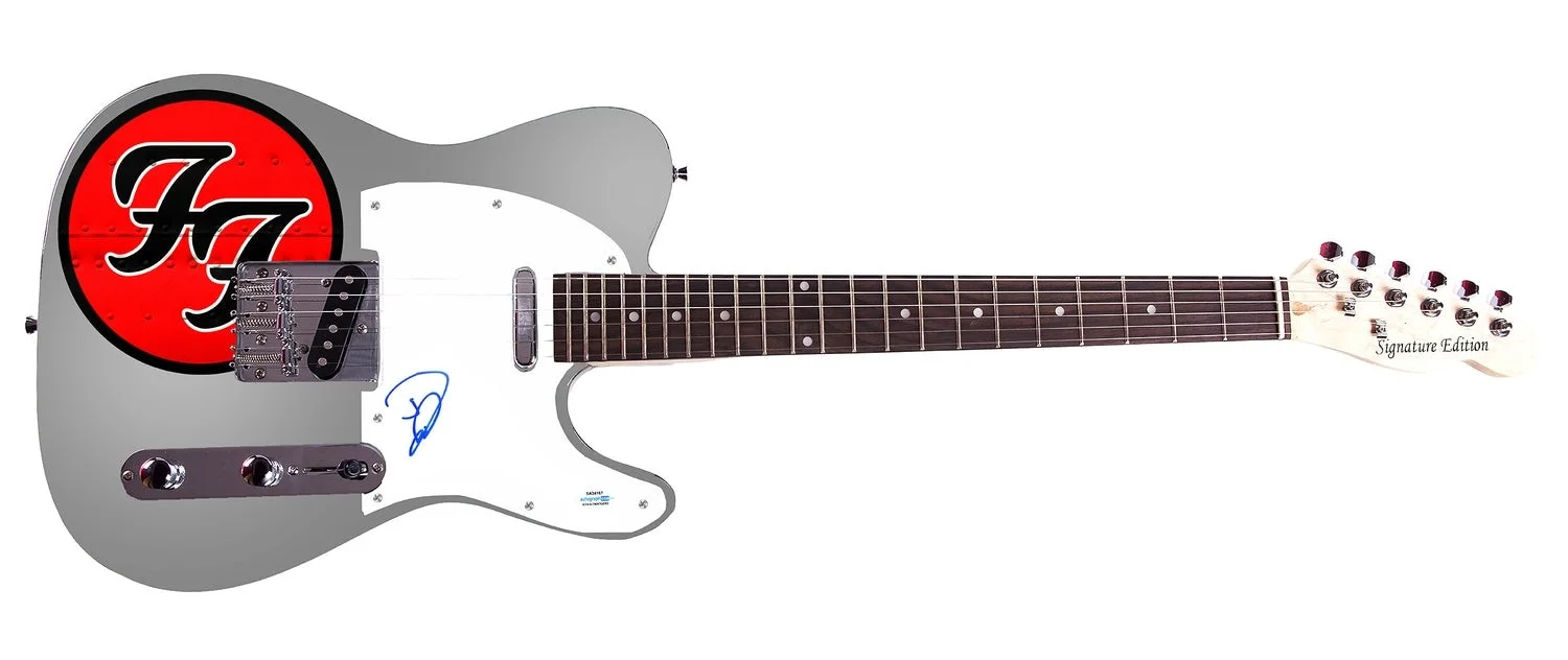 Foo Fighters Dave Grohl Signed Autographed Custom Graphics Photo Guitar ACOA, image 2