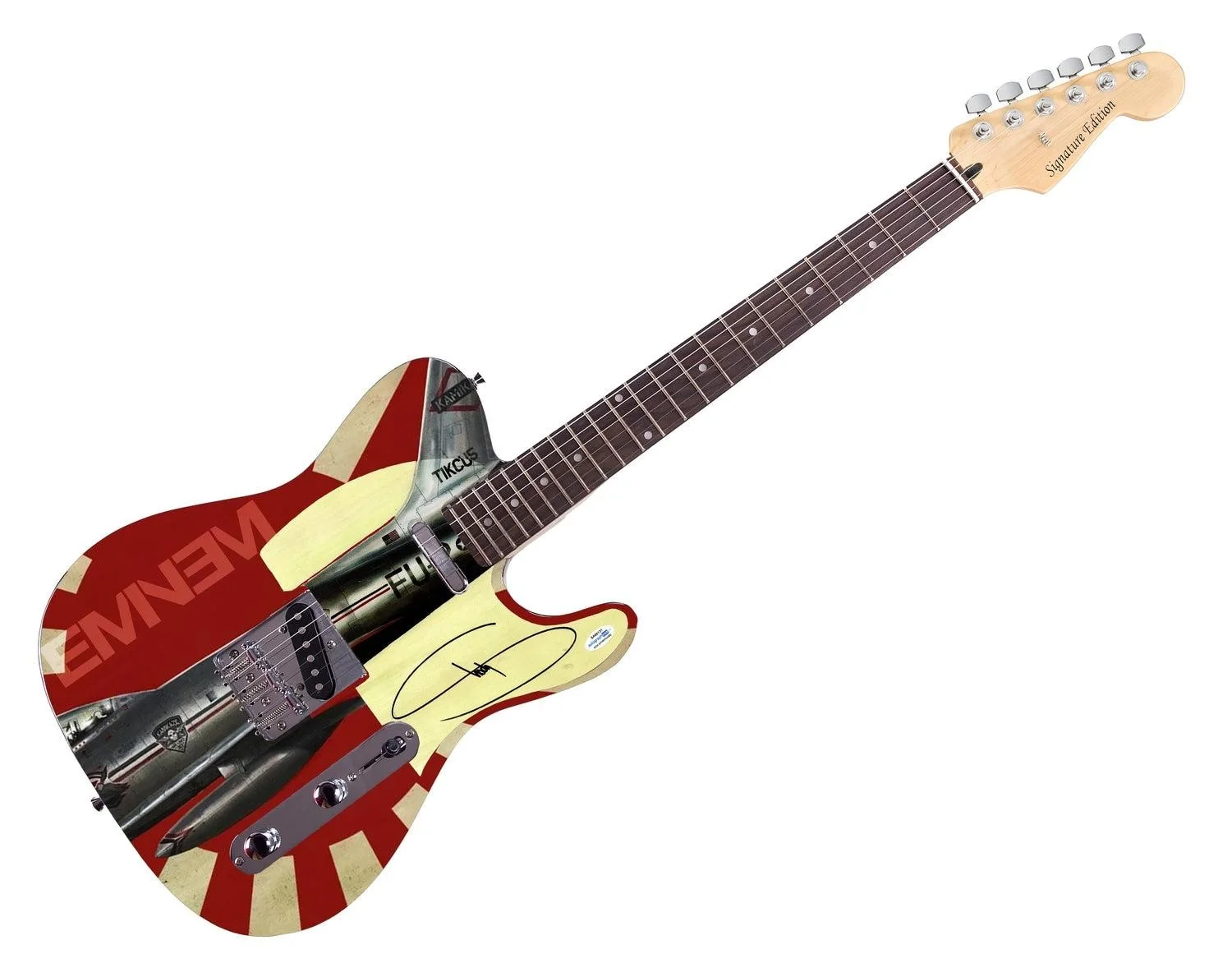 Eminem Signed Autographed Kamikaze Album Cd Graphics Guitar ACOA, изображение 3