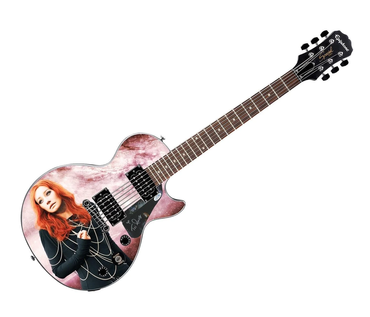 Tori Amos Signed Gibson Epiphone Les Paul Photo Graphics Guitar ACOA ACOA, image 3