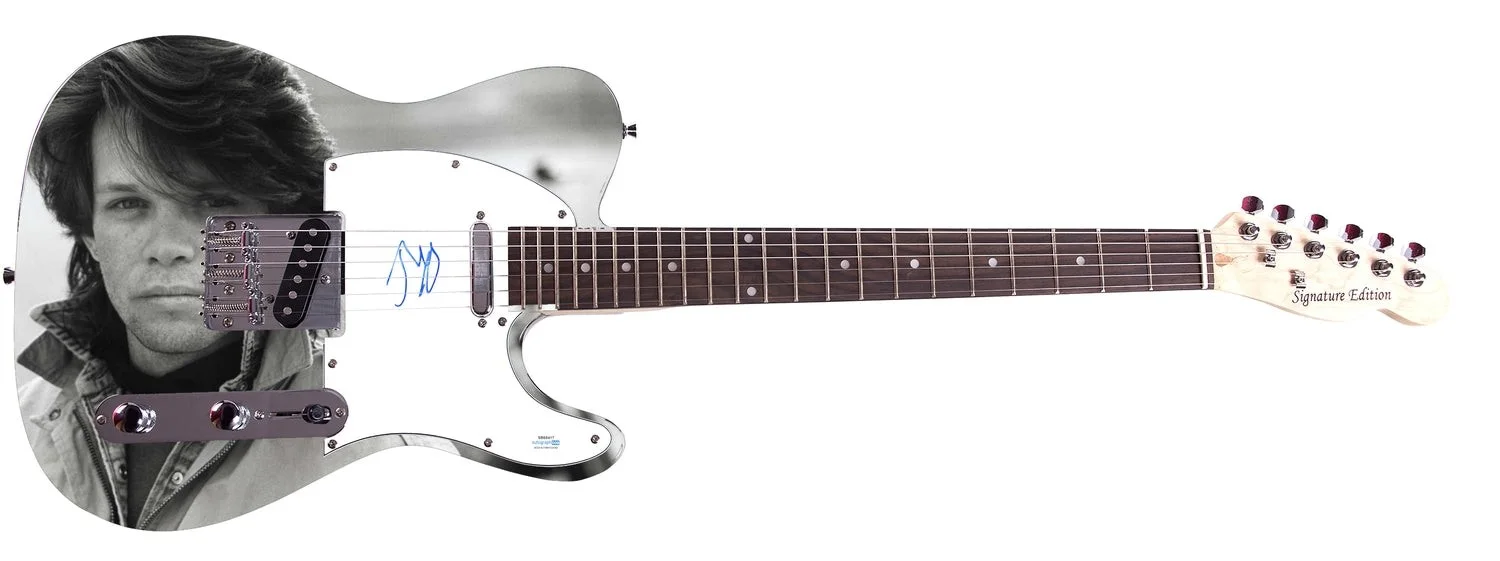 John Cougar Mellencamp Signed 1/1 Custom Graphics Guitar ACOA, image 2