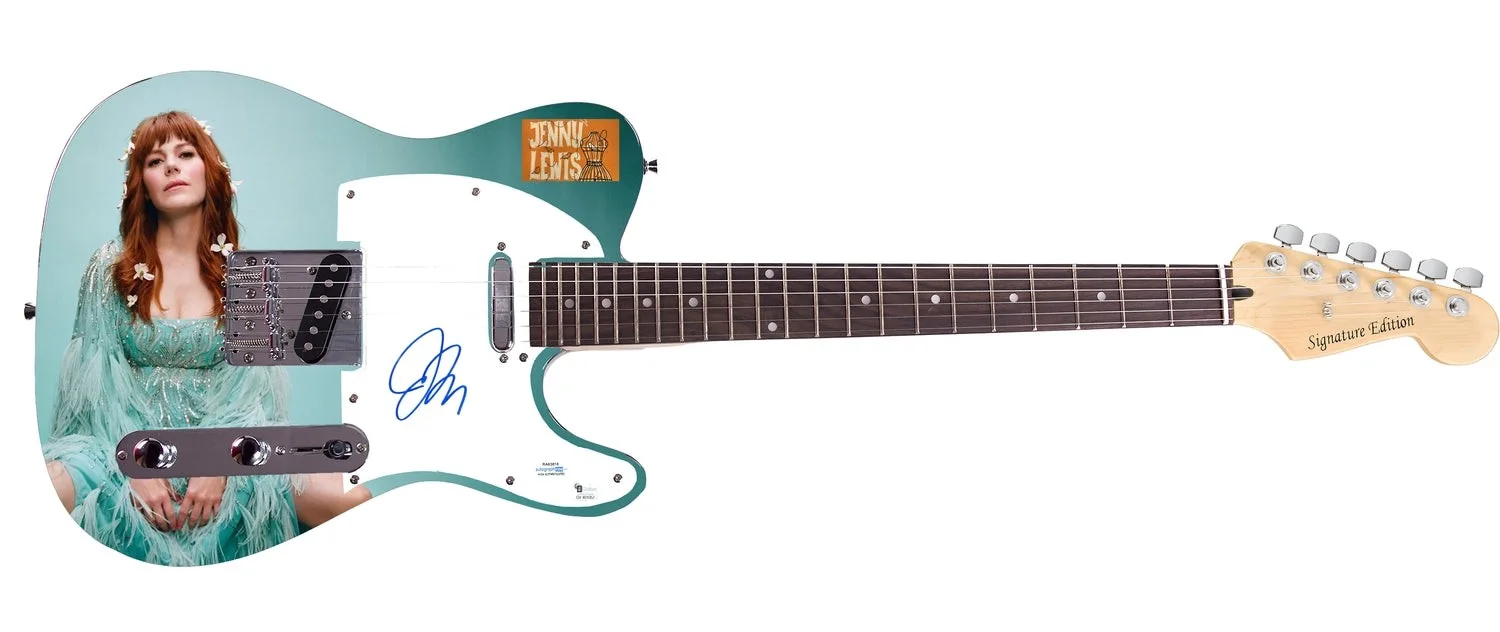 Jenny Lewis Signed Custom Graphics Photo Guitar ACOA, image 2