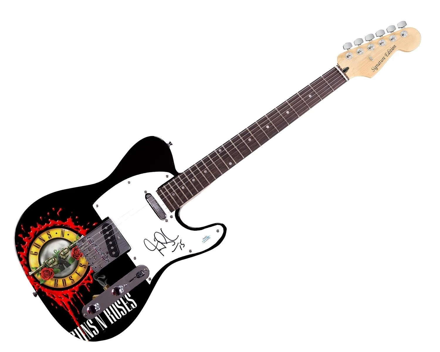 Guns & Roses Gilby Clarke Signed Autographed Photo Graphics Guitar ACOA, изображение 3