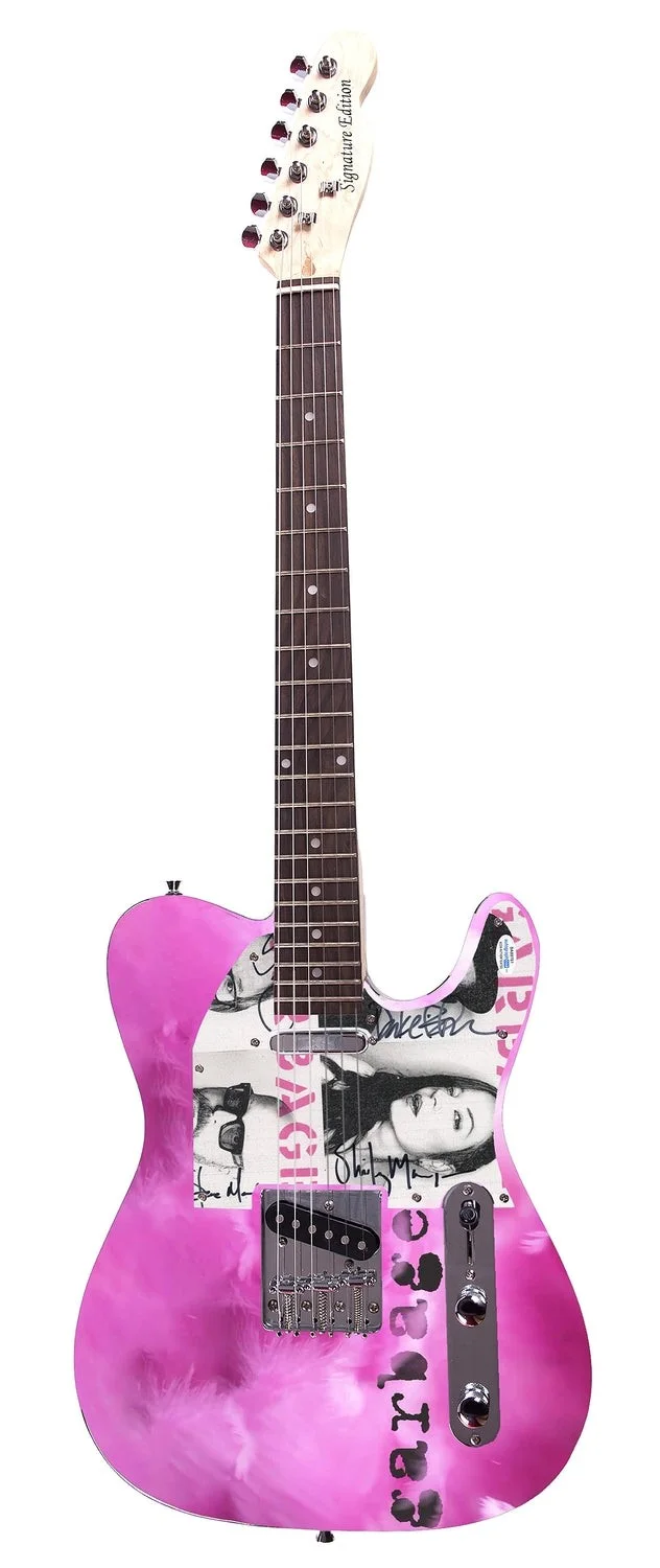 Garbage Signed Autographed Custom Photo Graphics Guitar ACOA ACOA, image 2