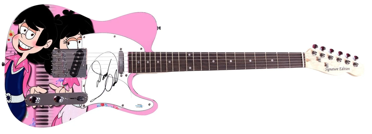 Donnie Osmond Signed Custom 1/1 Graphics Photo Guitar ACOA, image 2