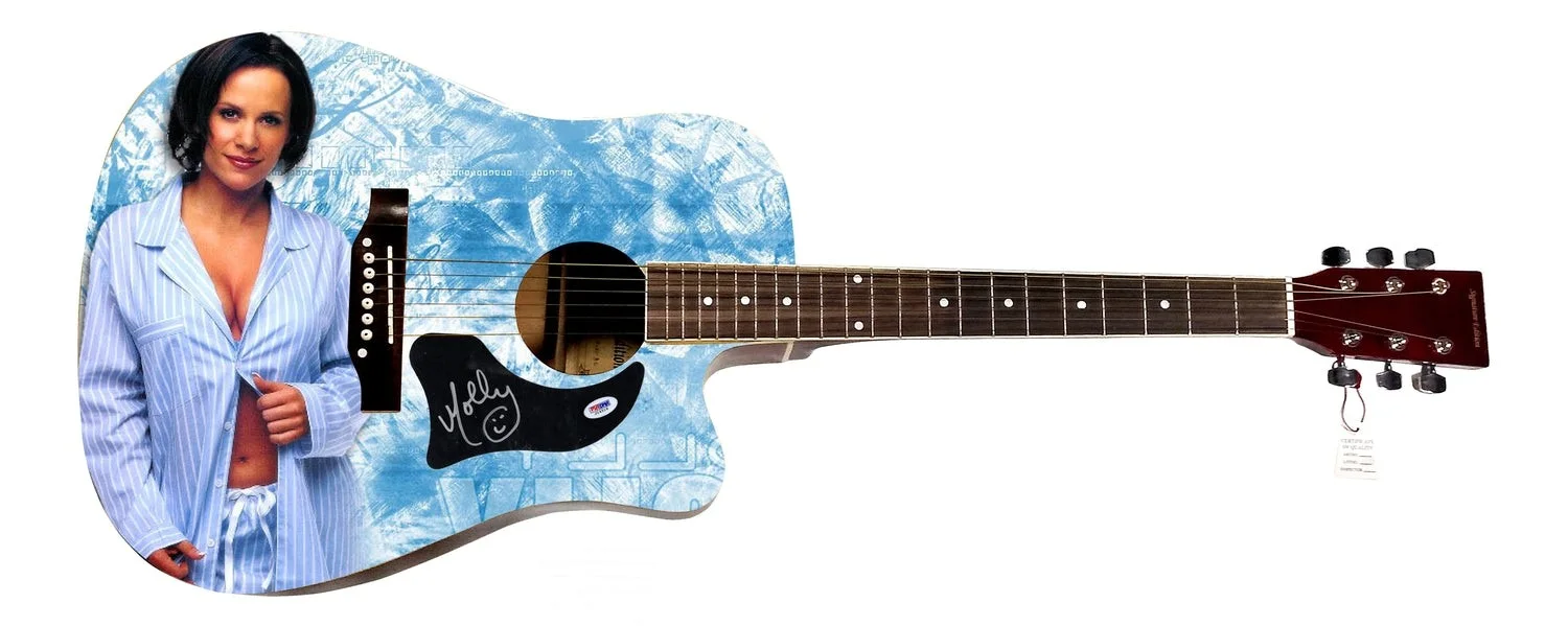 WWE Molly Holly Signed 1/1 Custom Graphics Photo WWF Guitar PSA, изображение 2