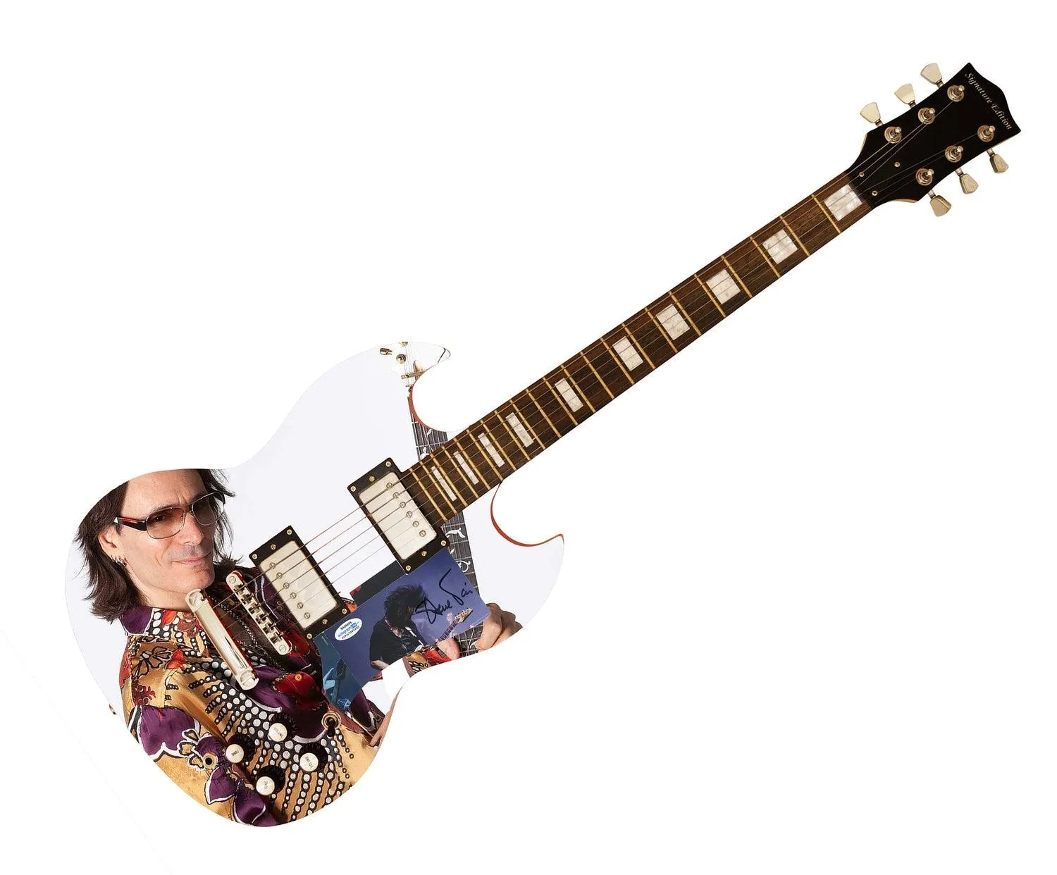 Steve Vai Signed Autographed Custom Photo Graphics Guitar ACOA ACOA, image 3