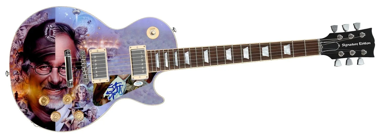 Steven Spielberg ET Jaws Back To Future Indian Jones Autographed Photo Guitar AC, изображение 2