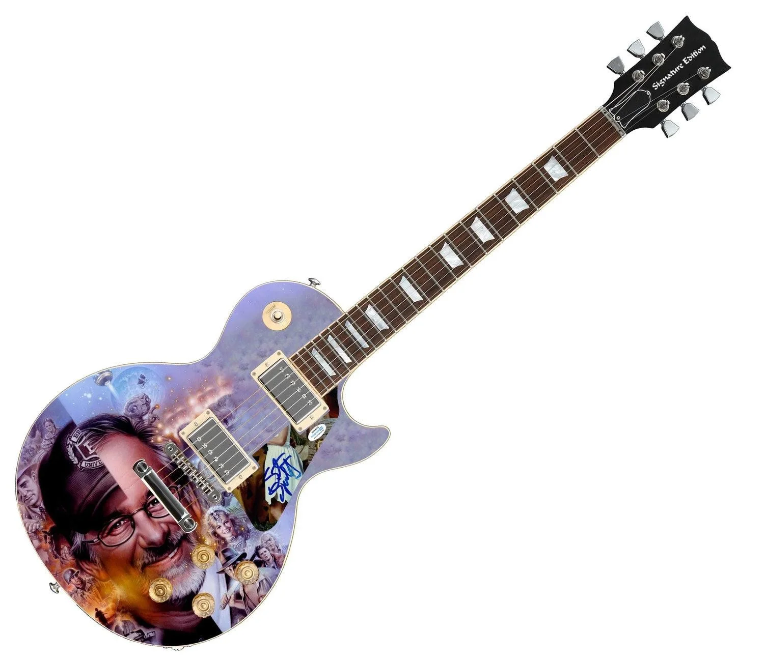 Steven Spielberg ET Jaws Back To Future Indian Jones Autographed Photo Guitar AC, изображение 3