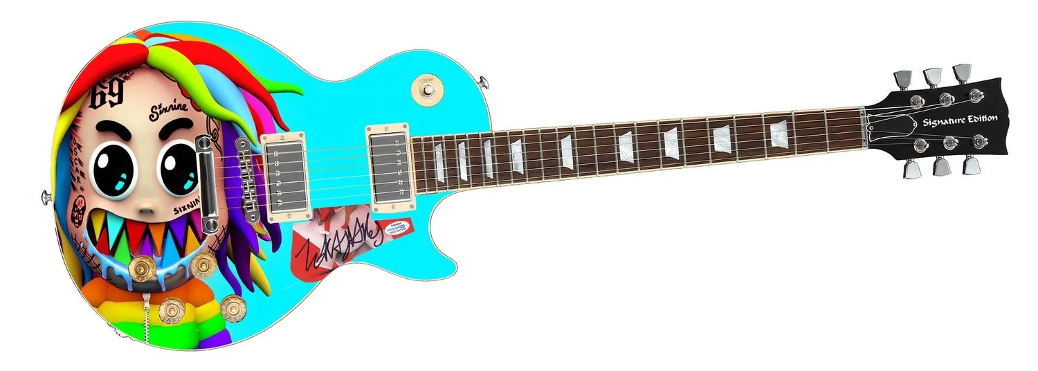 Tekashi69 Signed Autographed Custom Photo Graphics Guitar ACOA ACOA, image 2