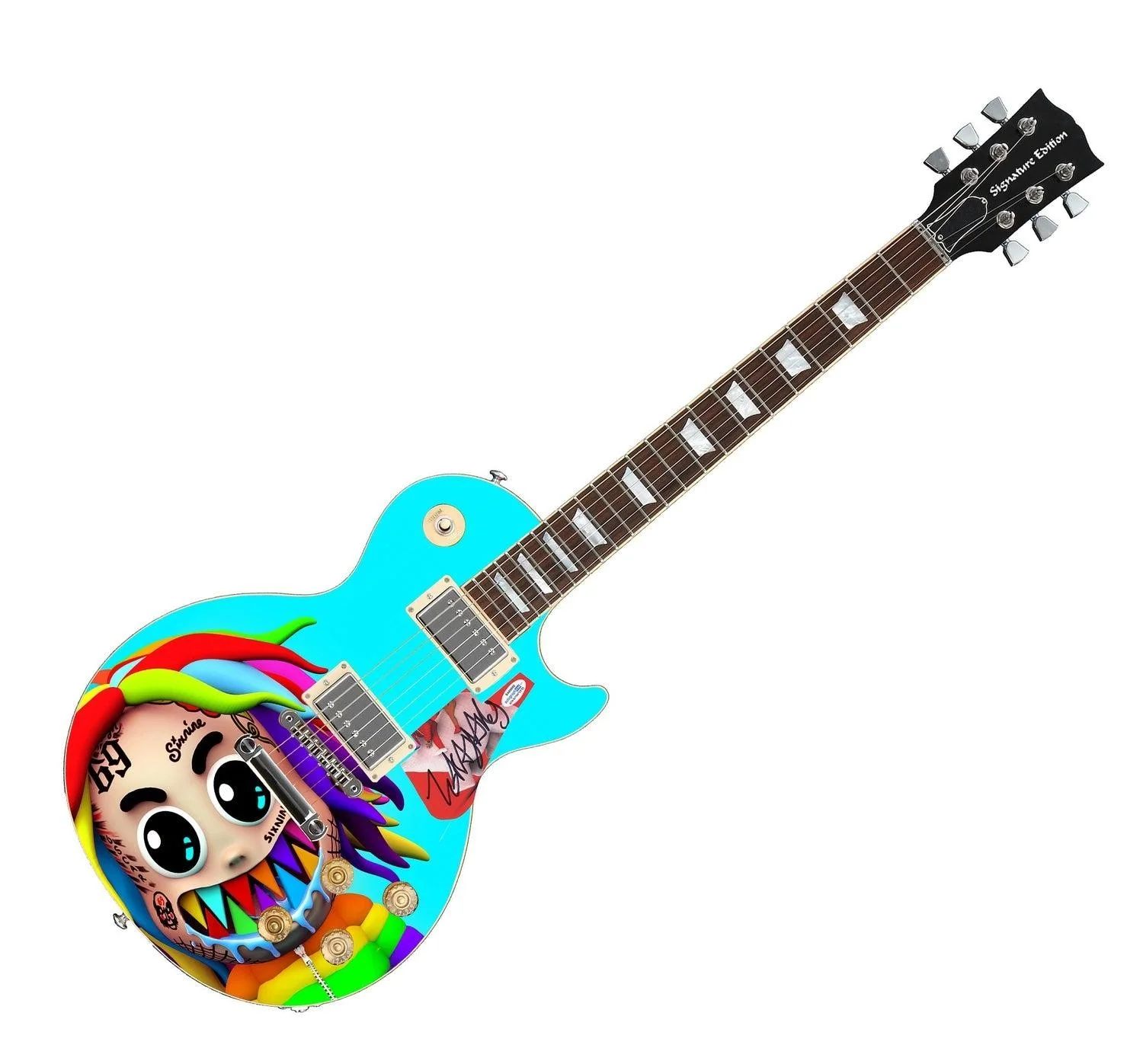 Tekashi69 Signed Autographed Custom Photo Graphics Guitar ACOA ACOA, image 3