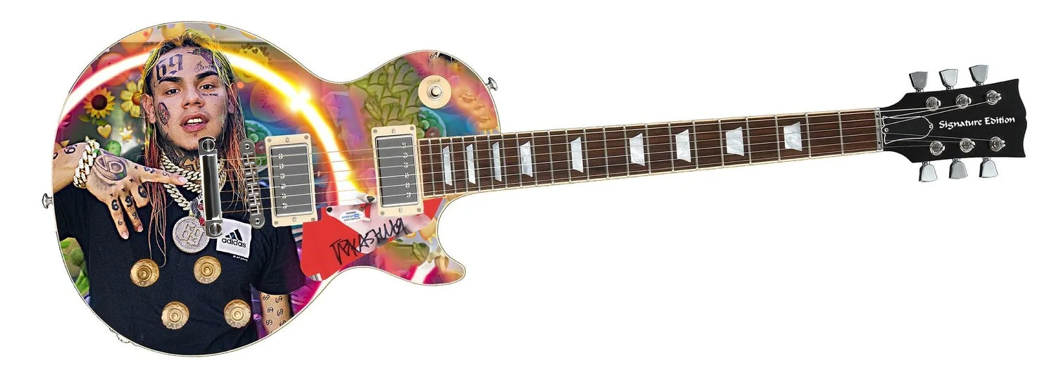 Tekashi69 Signed Autographed Custom Photo Graphics Guitar ACOA ACOA, image 2
