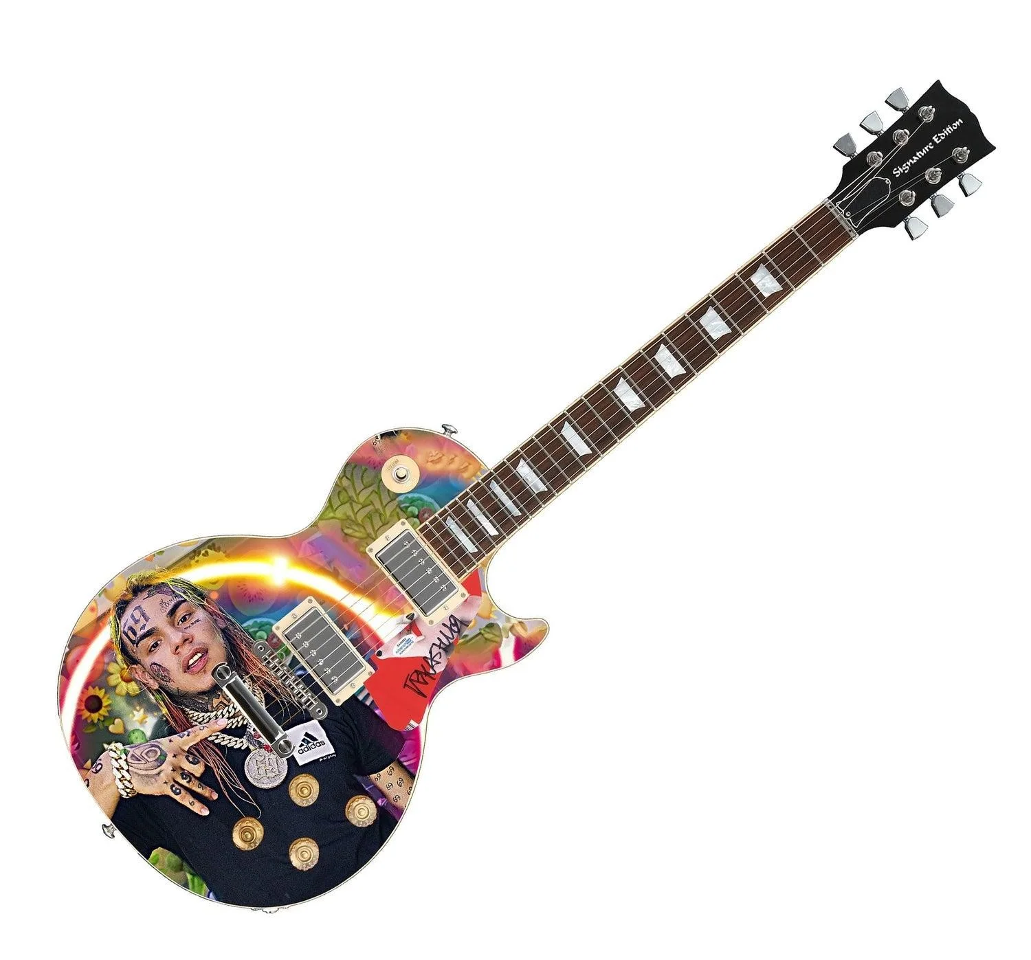 Tekashi69 Signed Autographed Custom Photo Graphics Guitar ACOA ACOA, image 3