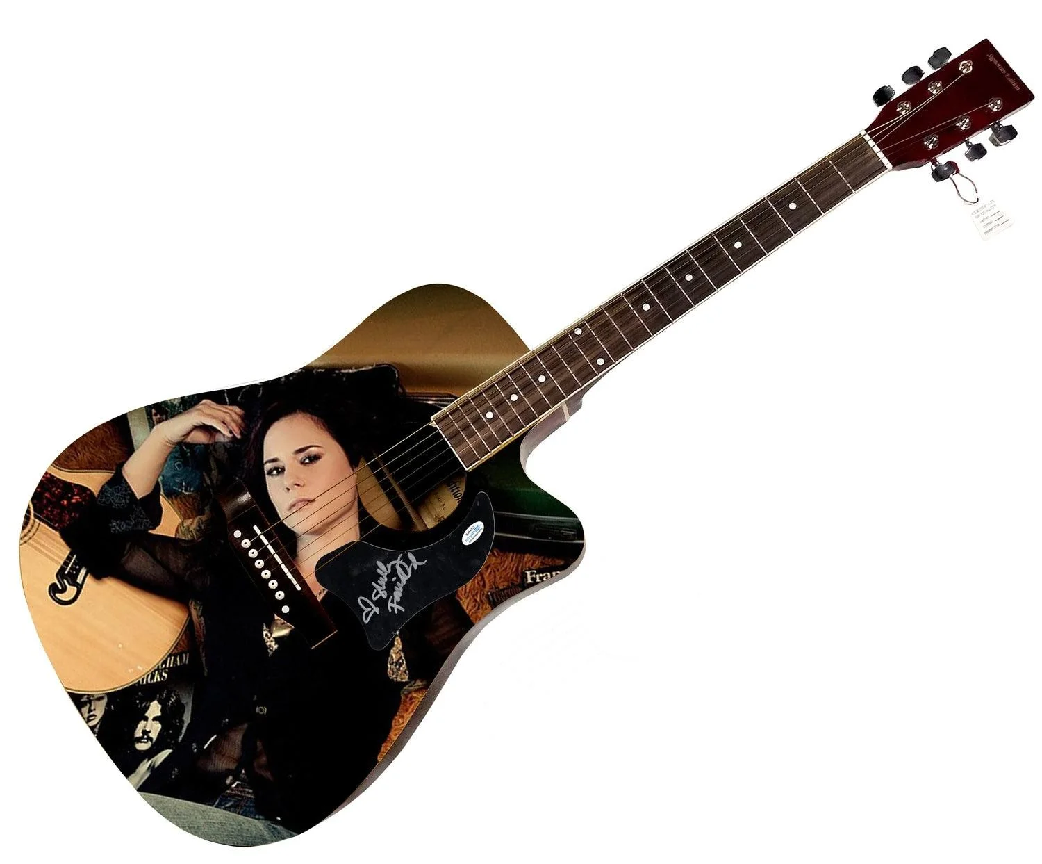 Shelly Fairchild Signed 1:1 Signature Edition Graphics Photo Guitar ACOA, изображение 3