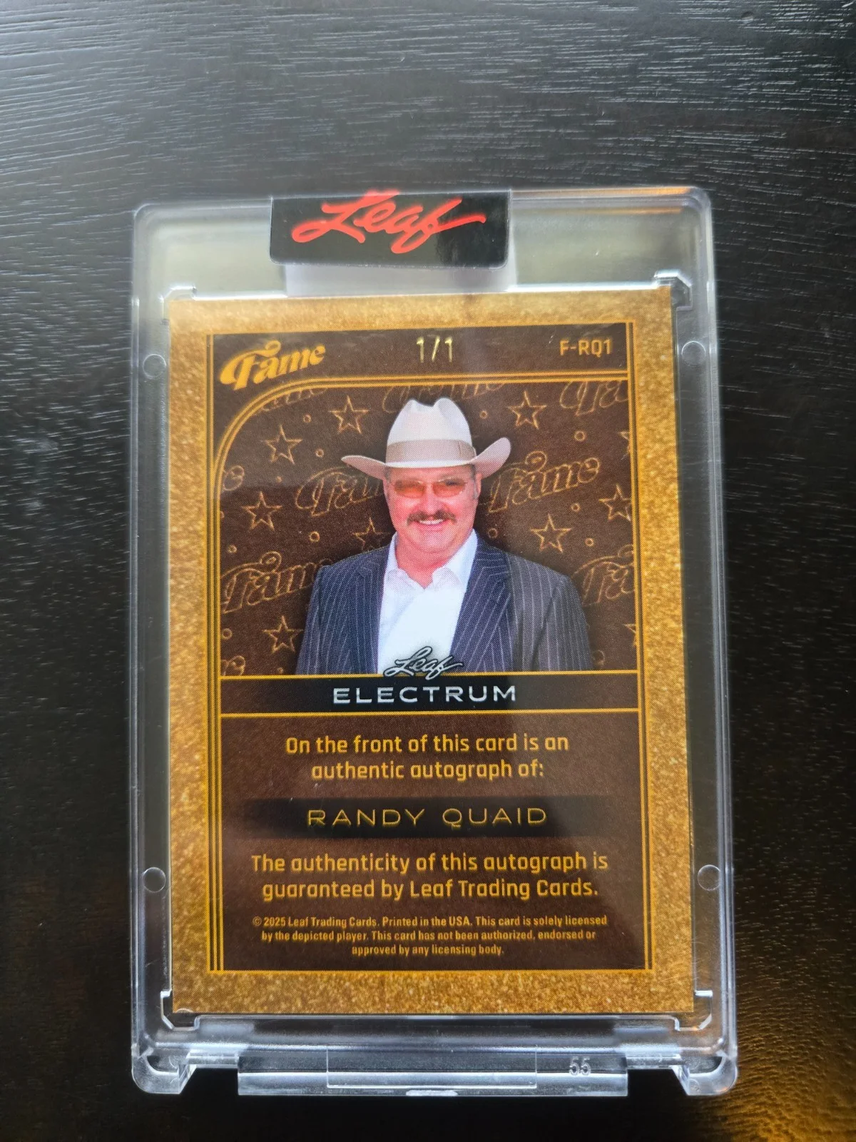 2025 Leaf Electrum Fame Purple Auto Randy Quaid #1/1, изображение 2