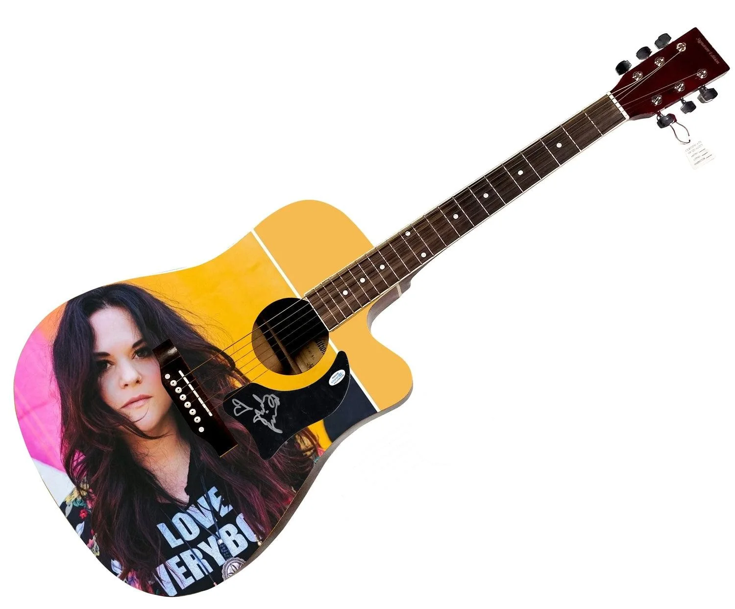 Shelly Fairchild Signed 1:1 Signature Edition Graphics Photo Guitar ACOA, изображение 3