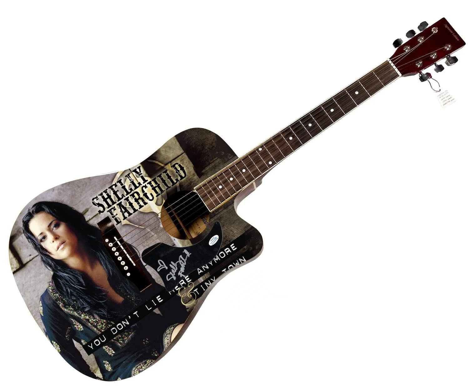 Shelly Fairchild Signed 1:1 Signature Edition Graphics Photo Guitar ACOA, изображение 3