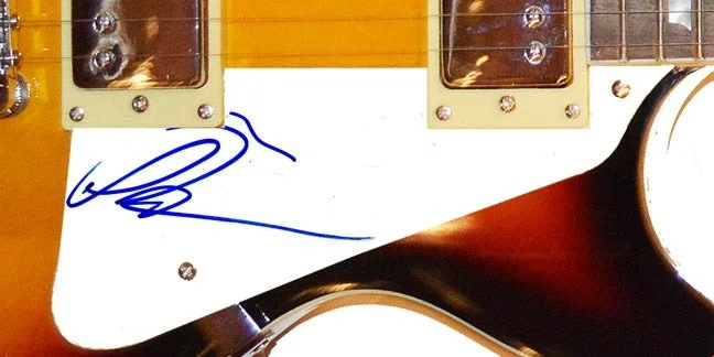 Sean Penn Signed Autographed LP Guitar, image 2