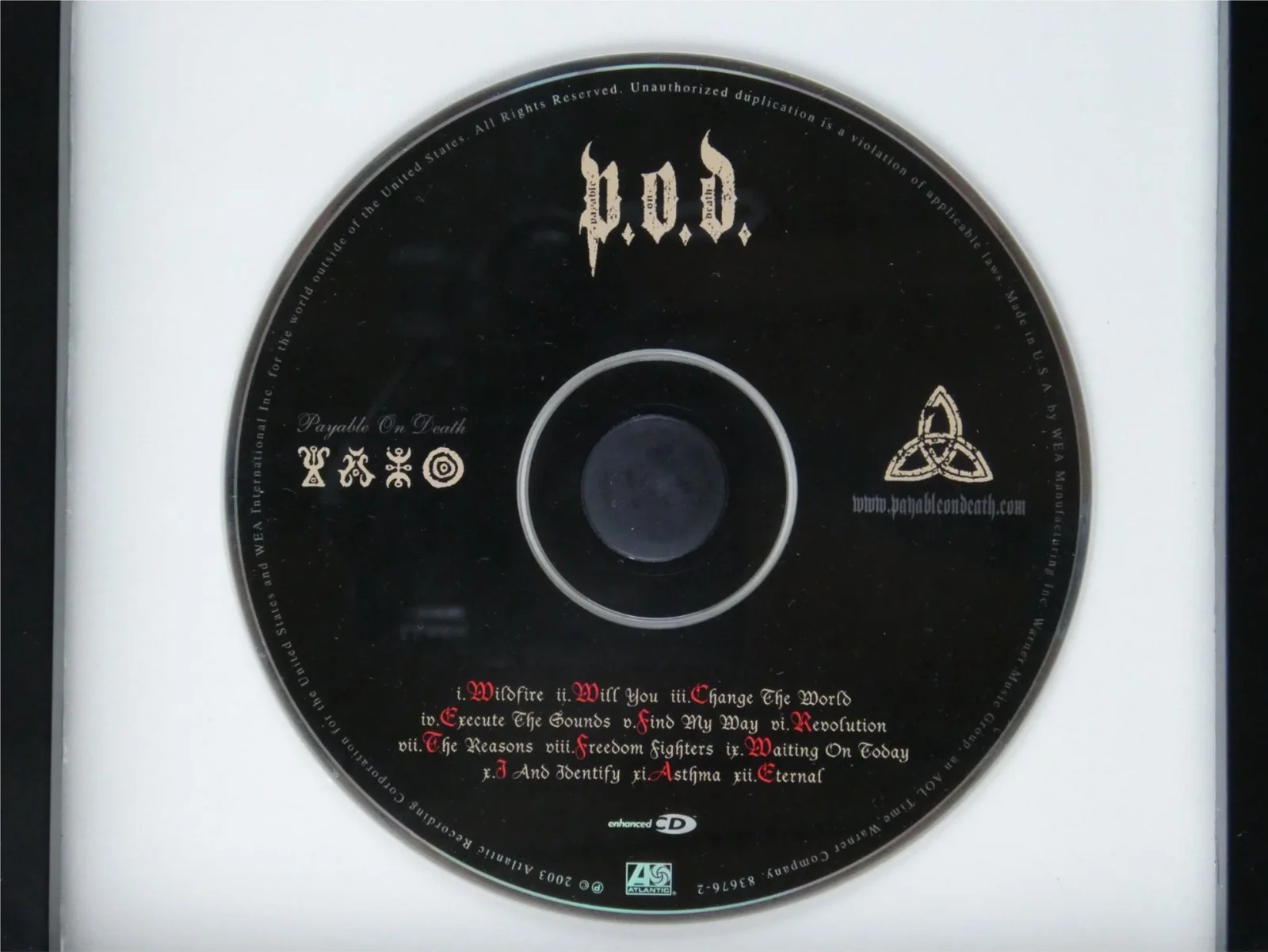 Payable On Death POD Band Signed CD Cover Framed Display Matted 7.75x13.25, image 4