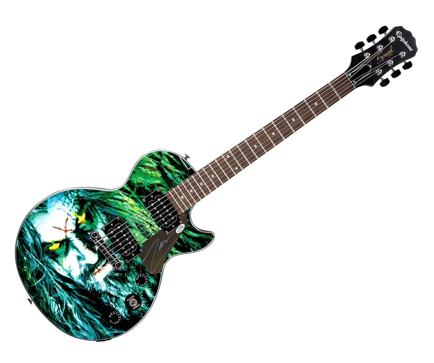 Rob Zombie Hellbilly Deluxe Autographed Gibson Epiphone Les Paul Graphics Guitar, image 3