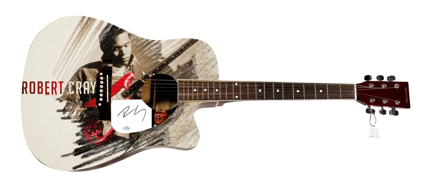 Robert Cray Signed Custom Graphics Photo Guitar ACOA ACOA, image 2