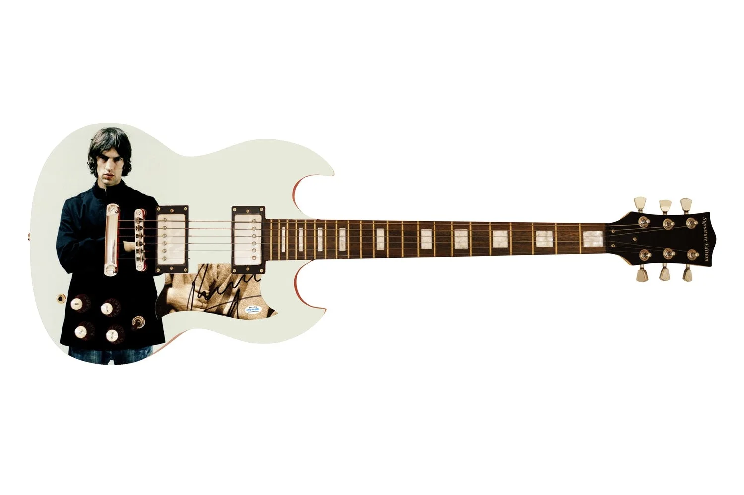 Richard Ashcroft Signed Autographed Custom Graphics Photo Guitar ACOA, image 2