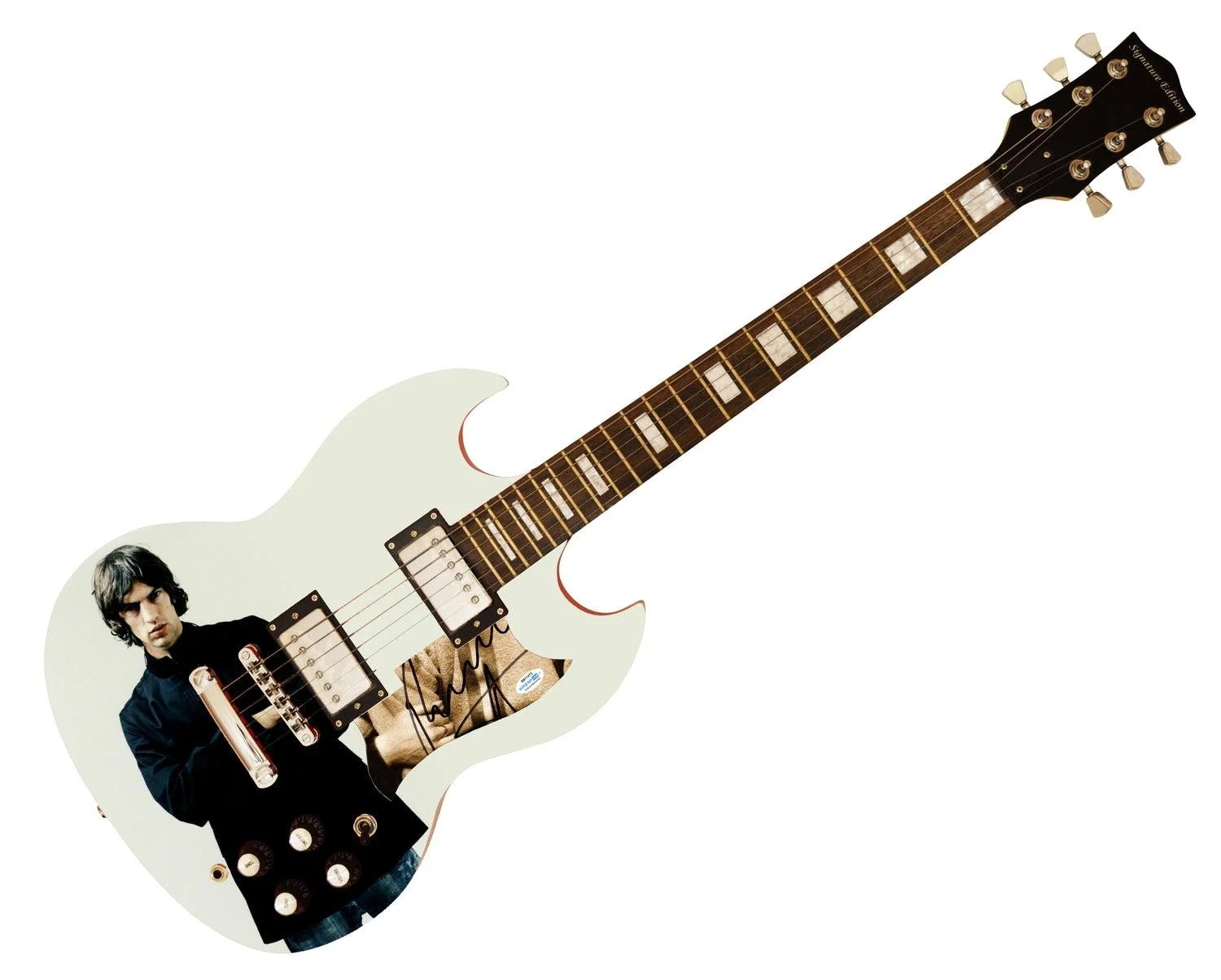 Richard Ashcroft Signed Autographed Custom Graphics Photo Guitar ACOA, image 3