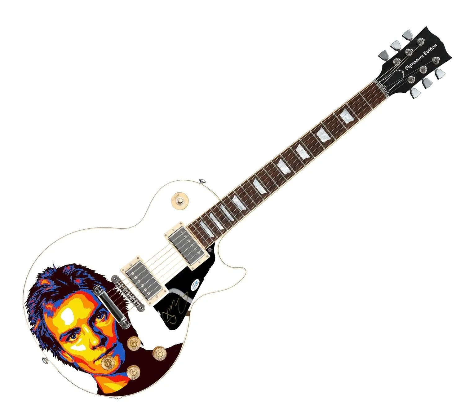 Police Sting Signed Autographed Custom Graphics Photo Guitar ACOA, image 3
