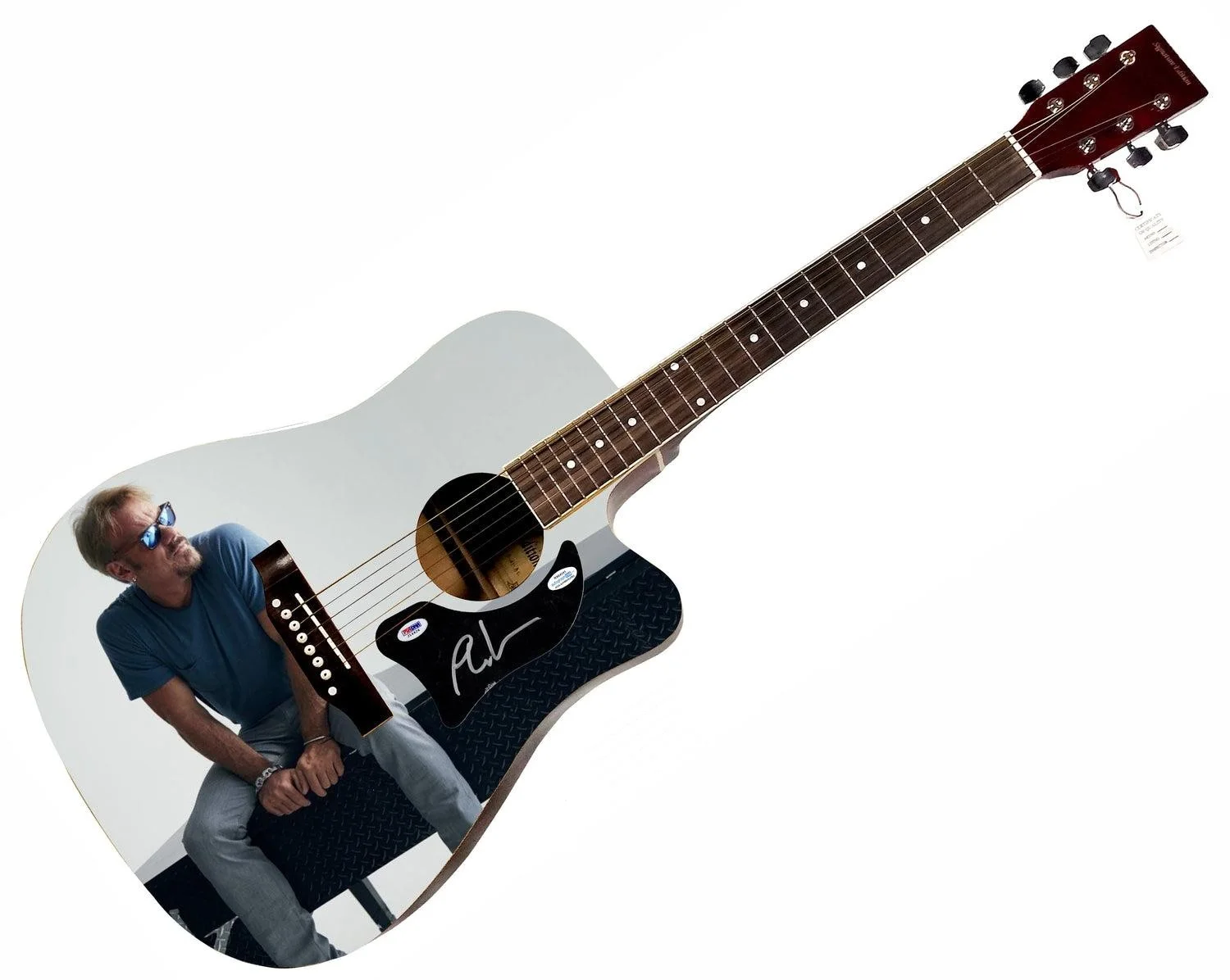 Phil Vassar Signed Custom Graphics 1/1 Acoustic Guitar ACOA PSA, image 3