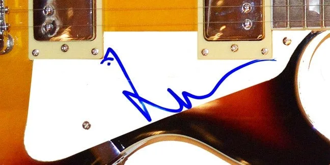 Pink Floyd Nick Mason Signed Autographed LP Guitar JSA, image 2