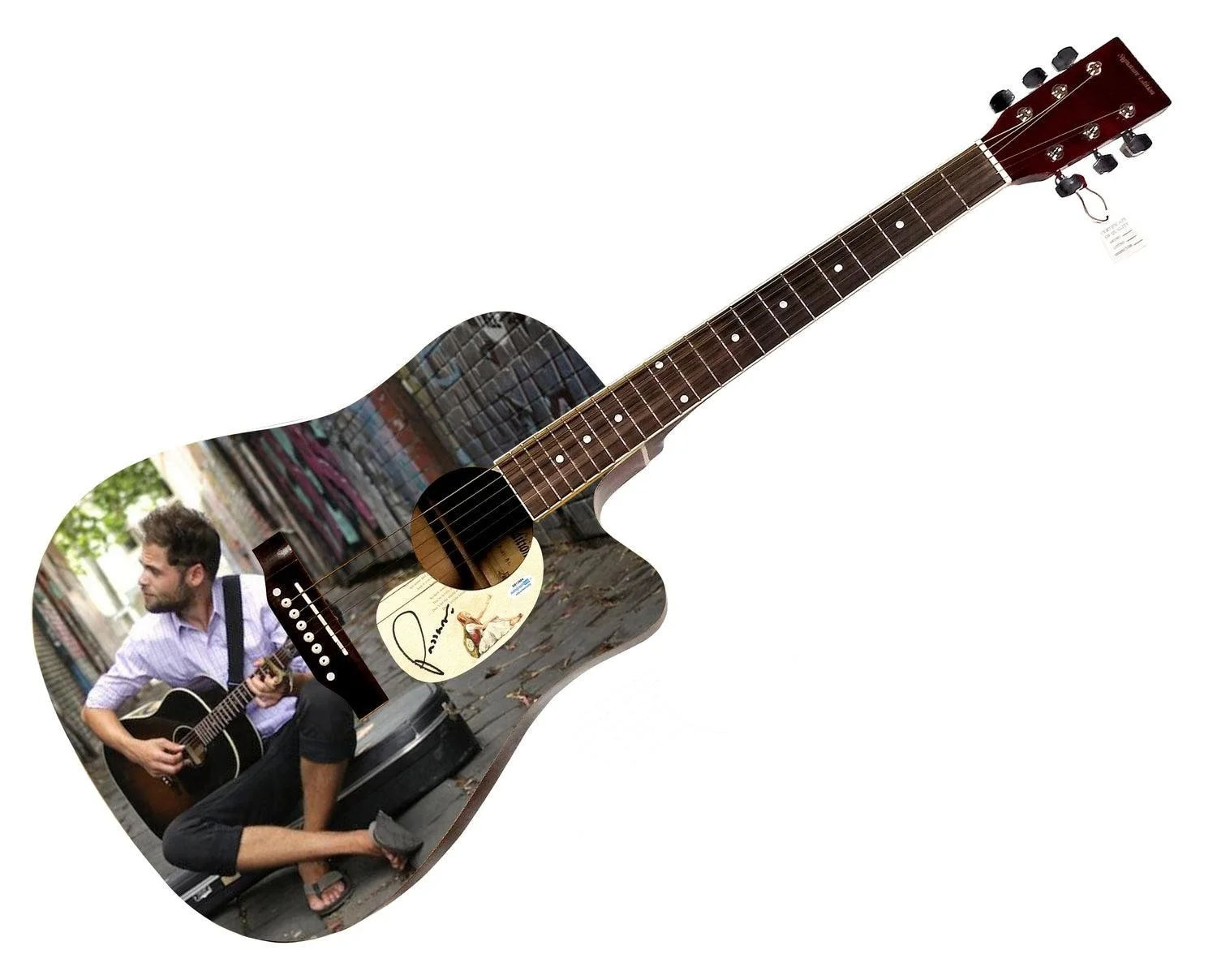Passenger Signed Custom Graphics Photo Guitar ACOA, image 3