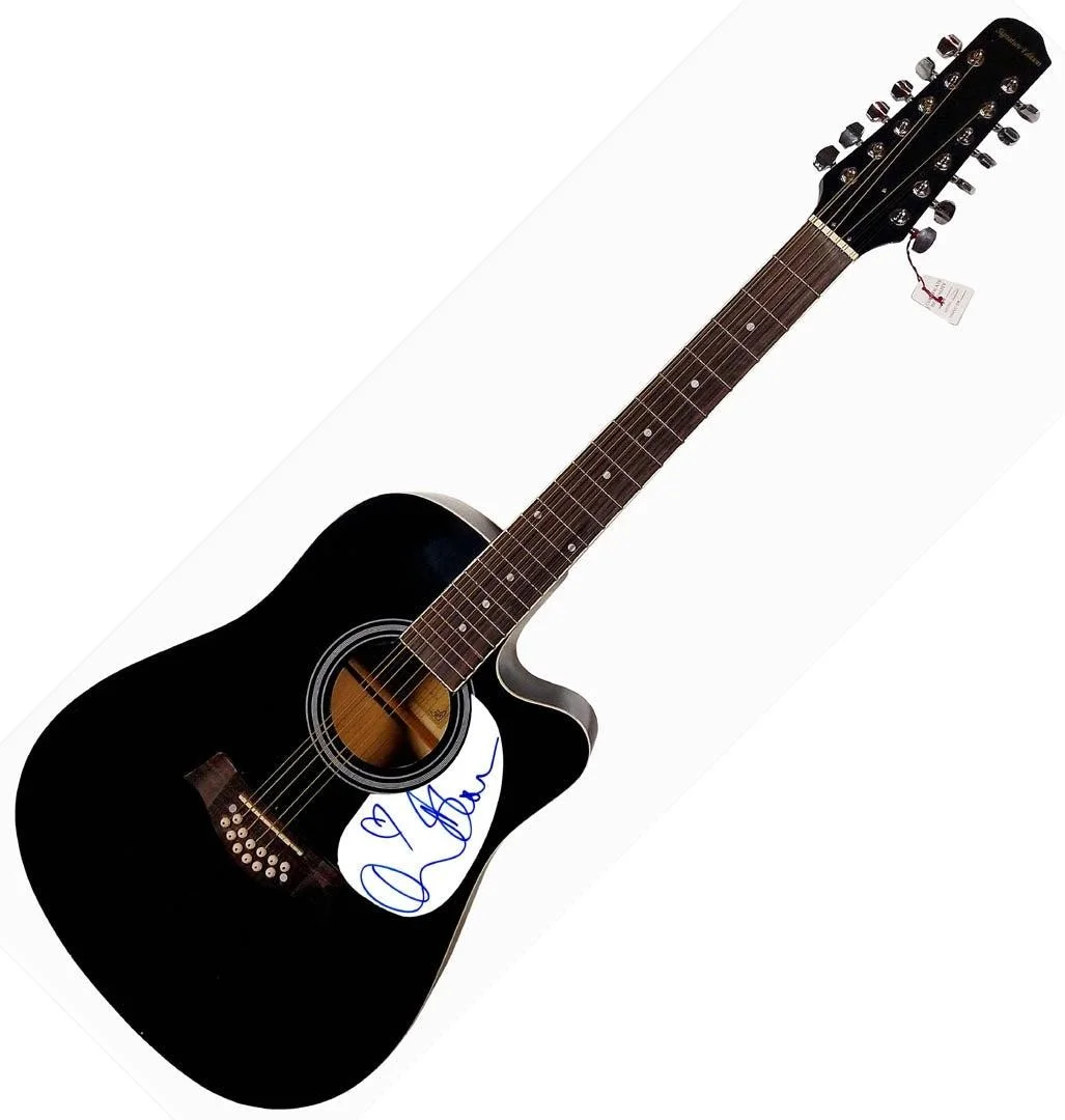 Orlando Bloom Signed Autographed Acoustic Guitar, image 3