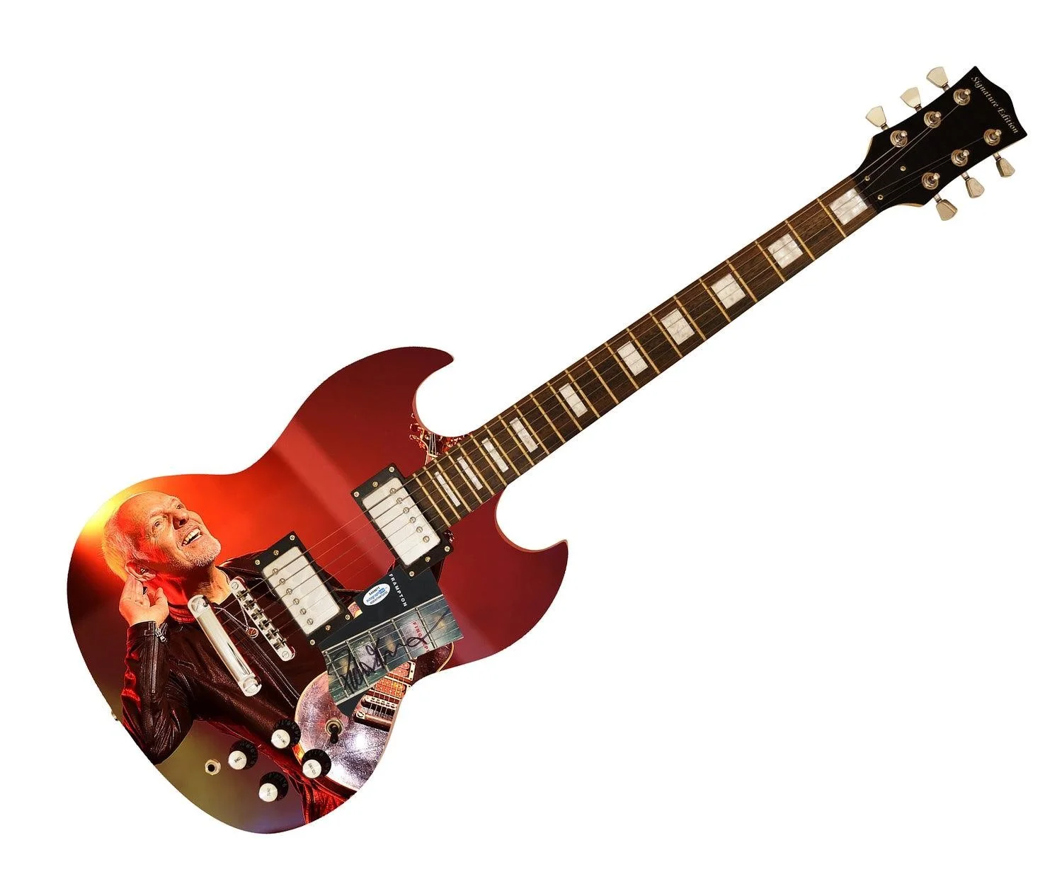 Peter Frampton Signed Autographed Custom Photo Graphics Guitar ACOA ACOA, image 3