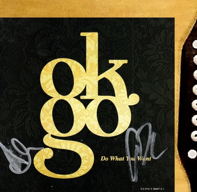 OK GO Signed X2 Autographed CD Cover Acoustic Guitar, image 2