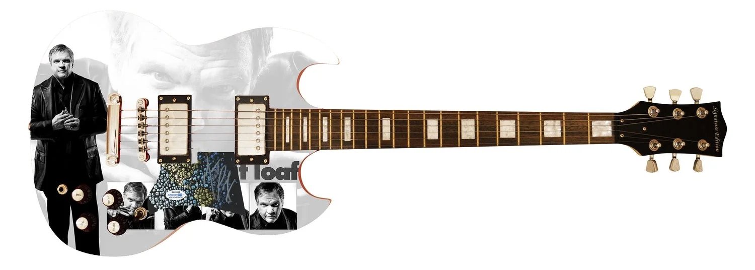 Meat Loaf Signed Autographed Custom Photo Graphics Guitar ACOA ACOA, изображение 2