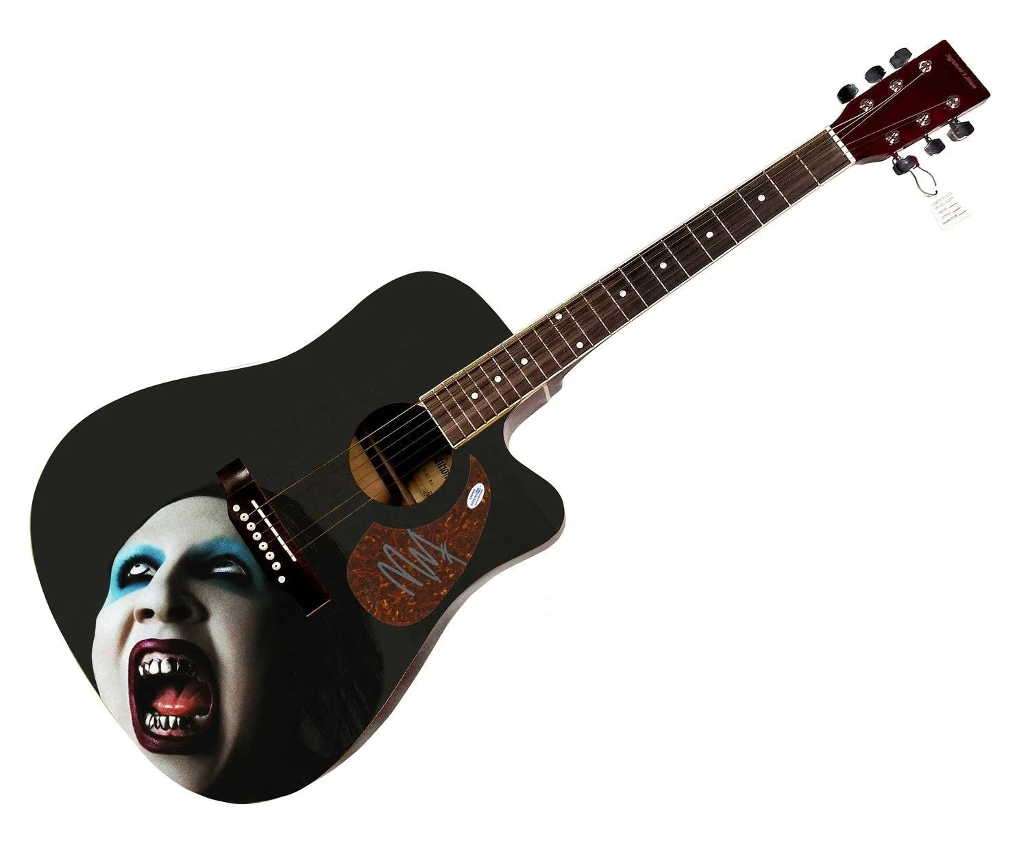 Marilyn Manson Signed Autographed Acoustic Graphics Guitar ACOA ACOA, изображение 3