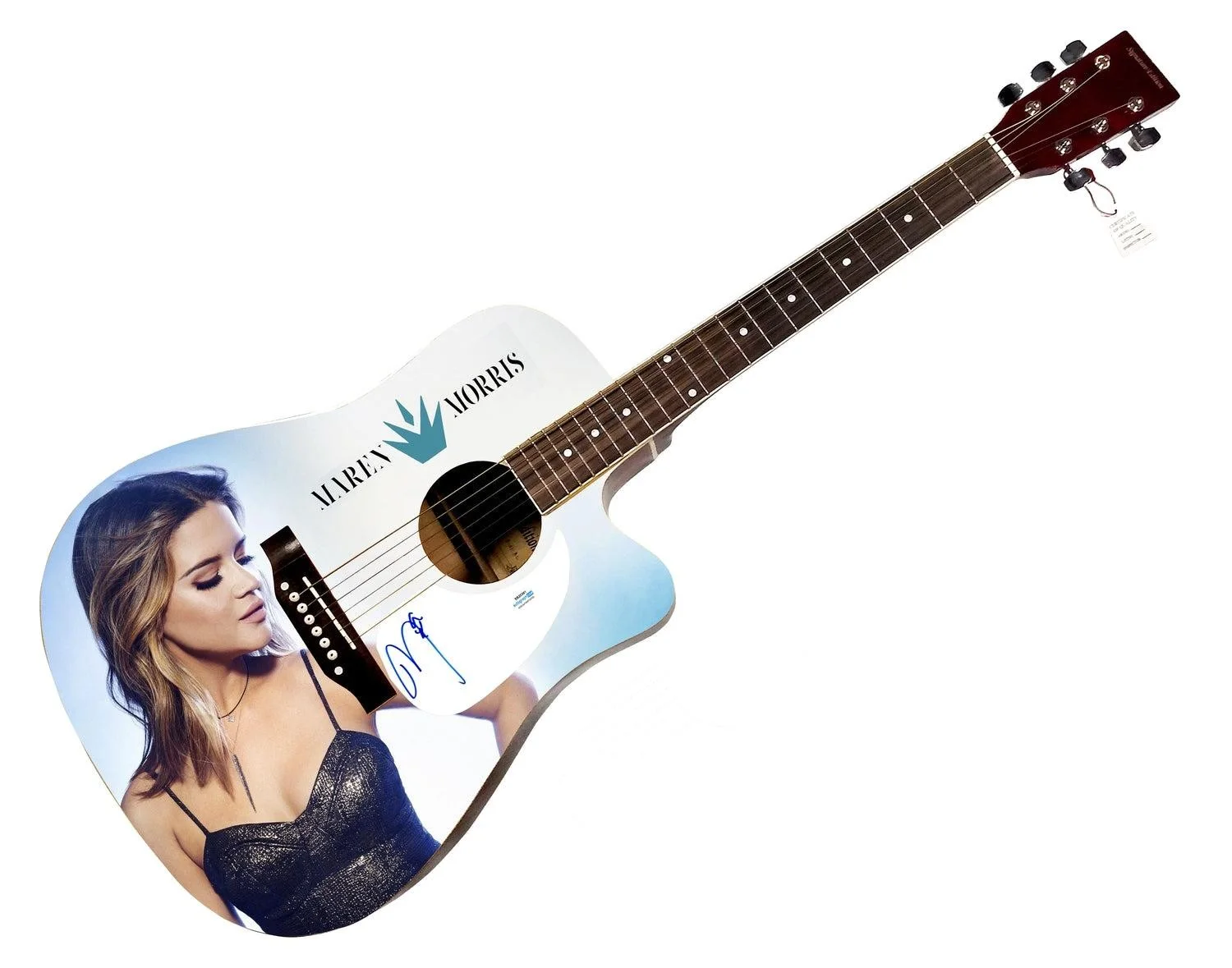 Maren Morris Signed 1/1 Custom Graphics Guitar ACOA, image 3