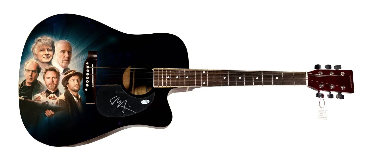 Liam Finn Crowded House Autographed 1:1 Signature Edition Graphics Photo Guitar, изображение 2