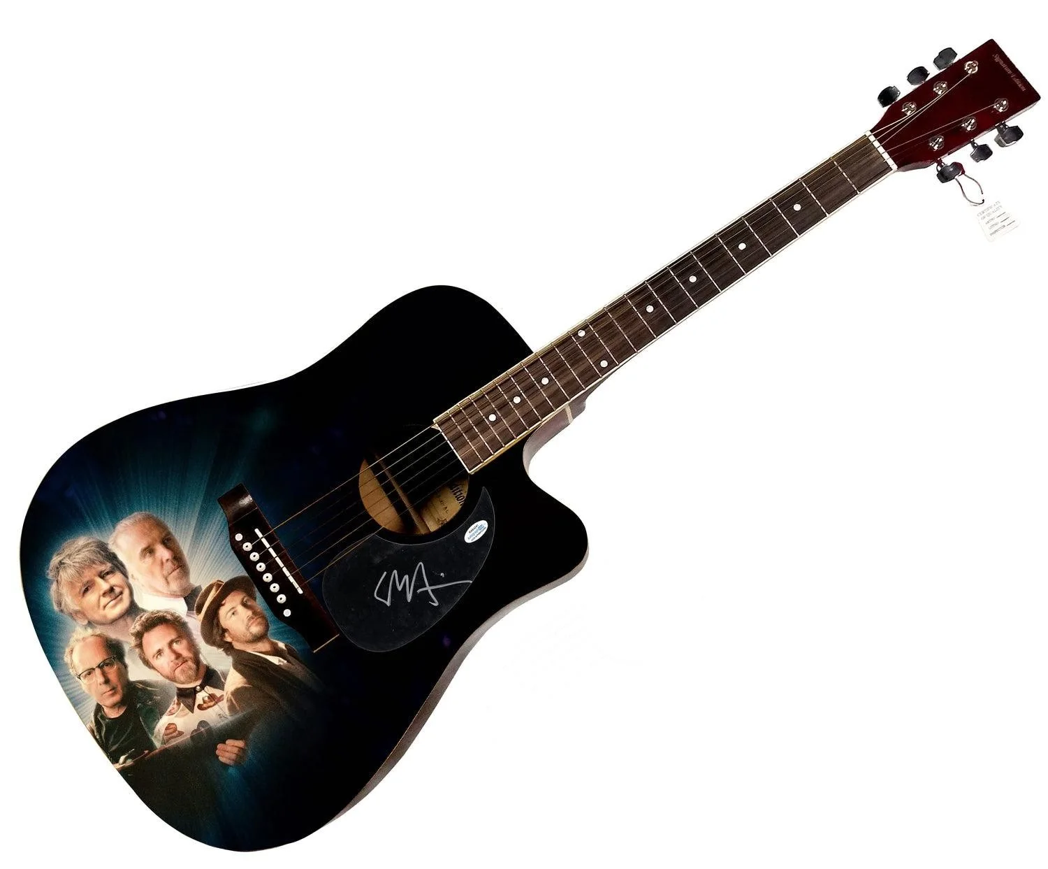 Liam Finn Crowded House Autographed 1:1 Signature Edition Graphics Photo Guitar, изображение 3