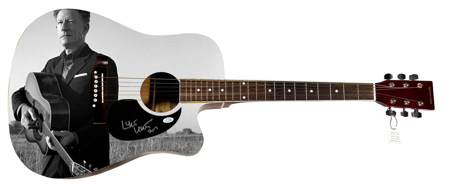 Lyle Lovett Signed Custom Graphics 1/1 Acoustic Guitar ACOA, изображение 2