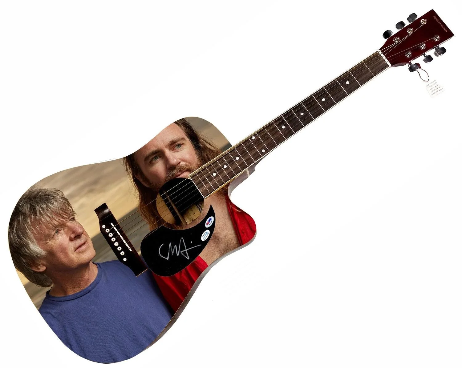 Liam Finn Signed Custom Graphics 1/1 Acoustic Guitar ACOA PSA, изображение 3