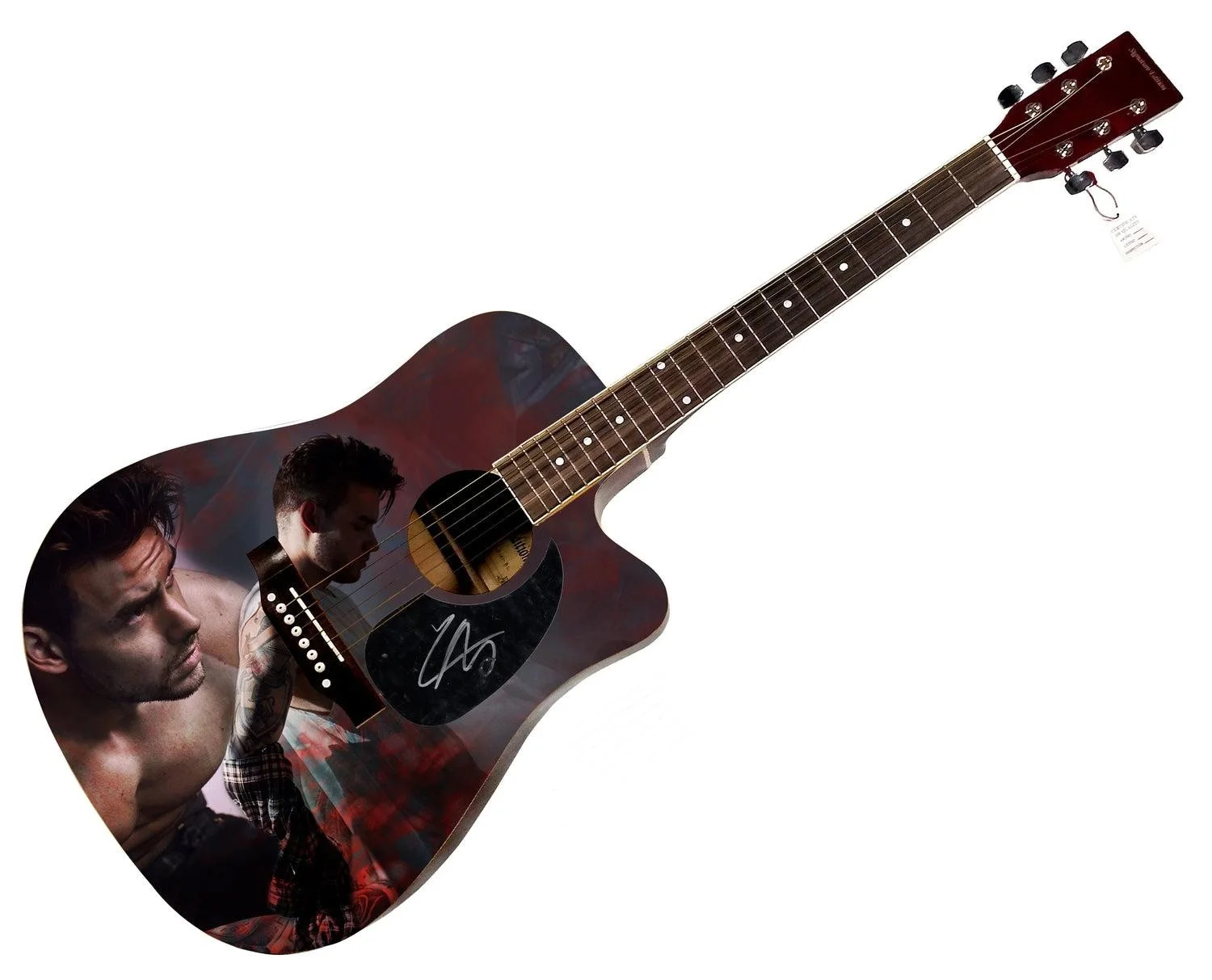 Liam Payne One Direction Signed 1:1 Signature Edition Graphics Photo Guitar, image 3