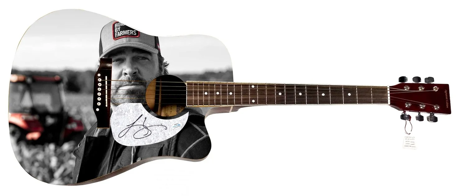 Lee Brice Signed Custom Graphics 1/1 Acoustic Guitar ACOA, image 2